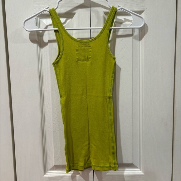 ABERCROMBIE KID’S Ribbed Stretchy Tank Top - green, size S - Picture 3 of 3